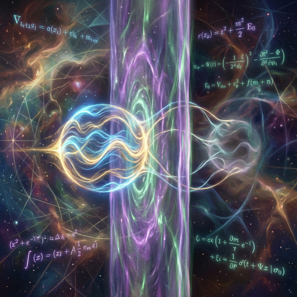 Artistic visualization of quantum tunneling effect